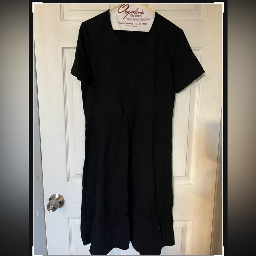Lands’ end black cotton dress S 6 - 8